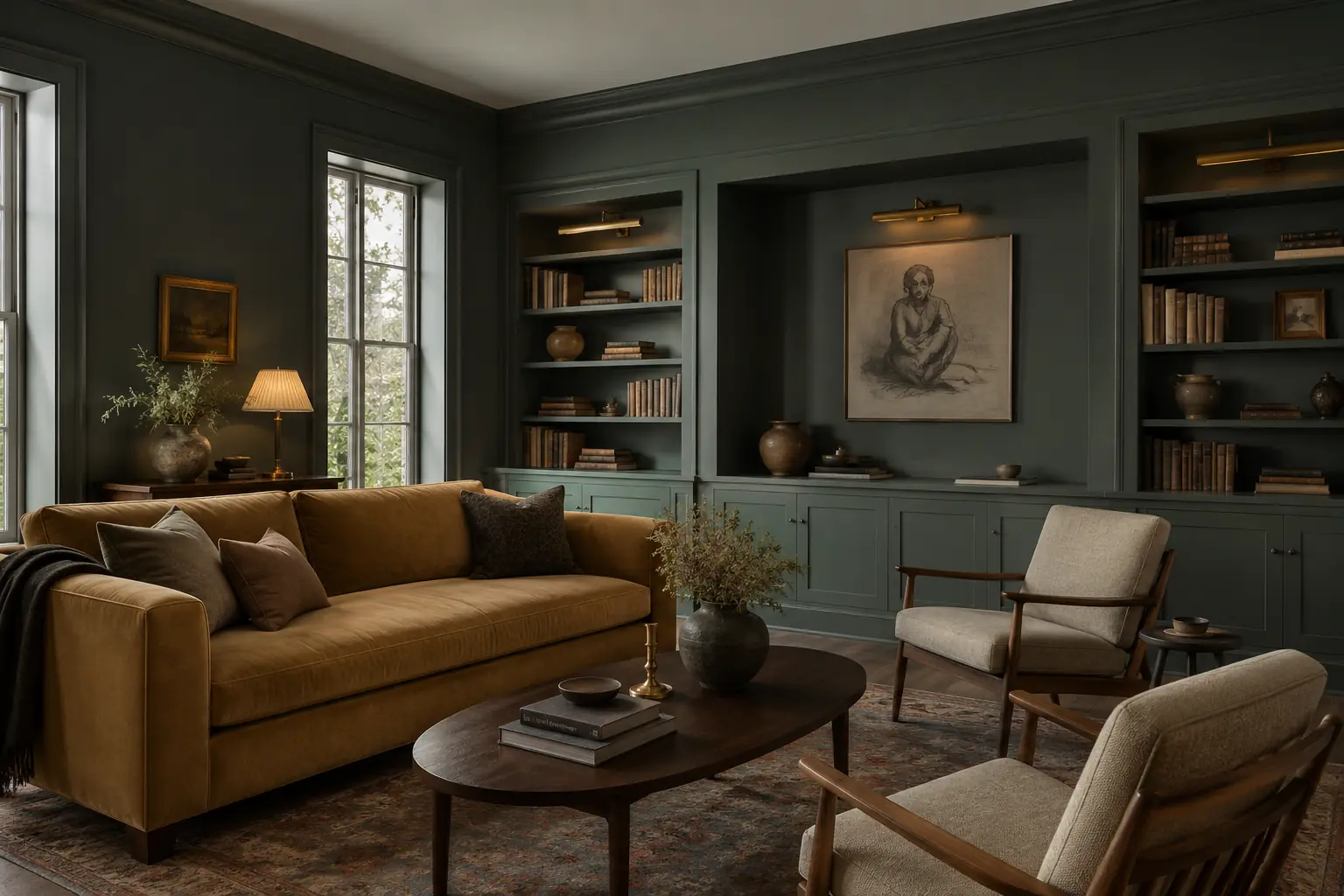 Heritage Wall Works design visualization: Retreat Living Room