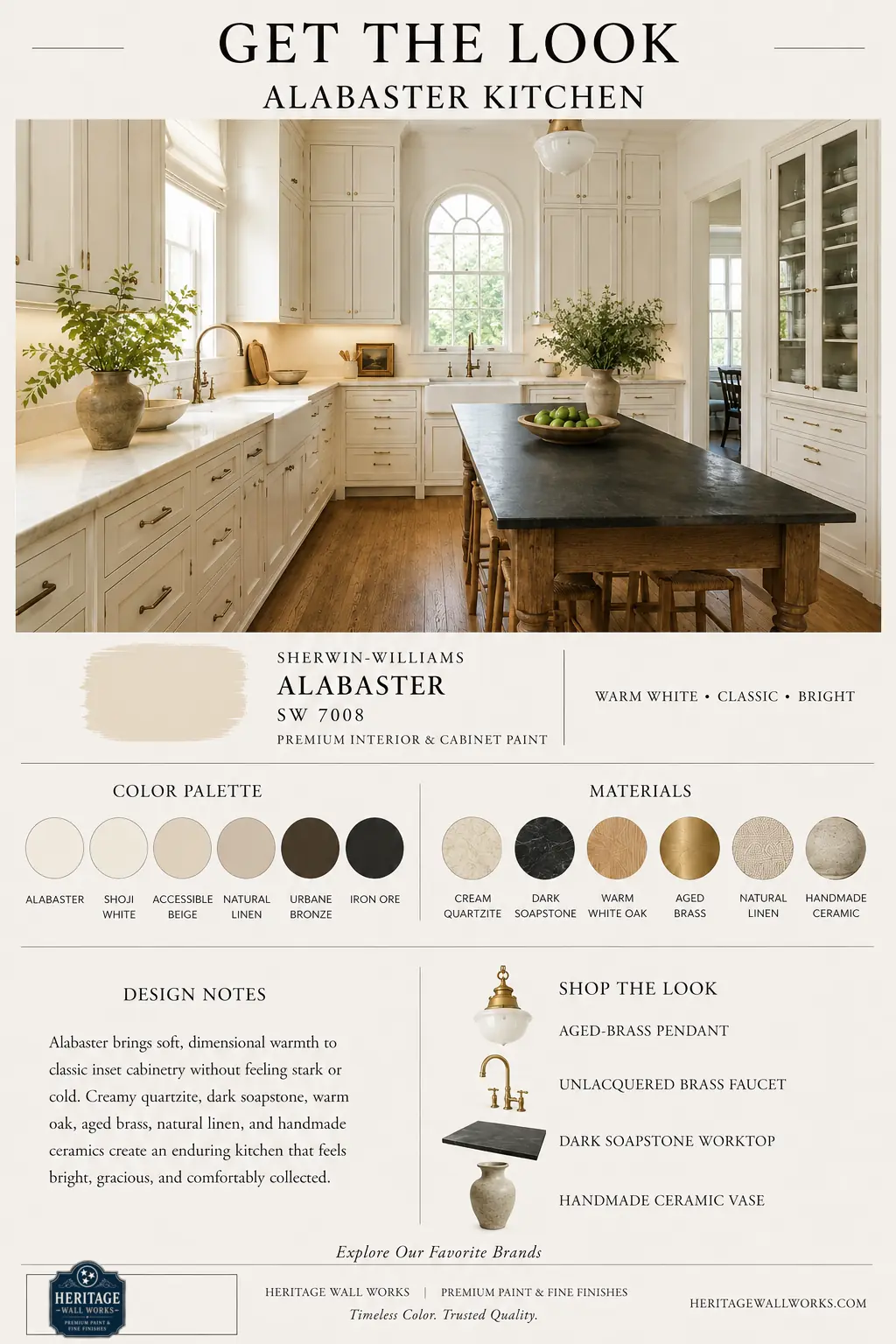 Get the Look board for Alabaster Kitchen