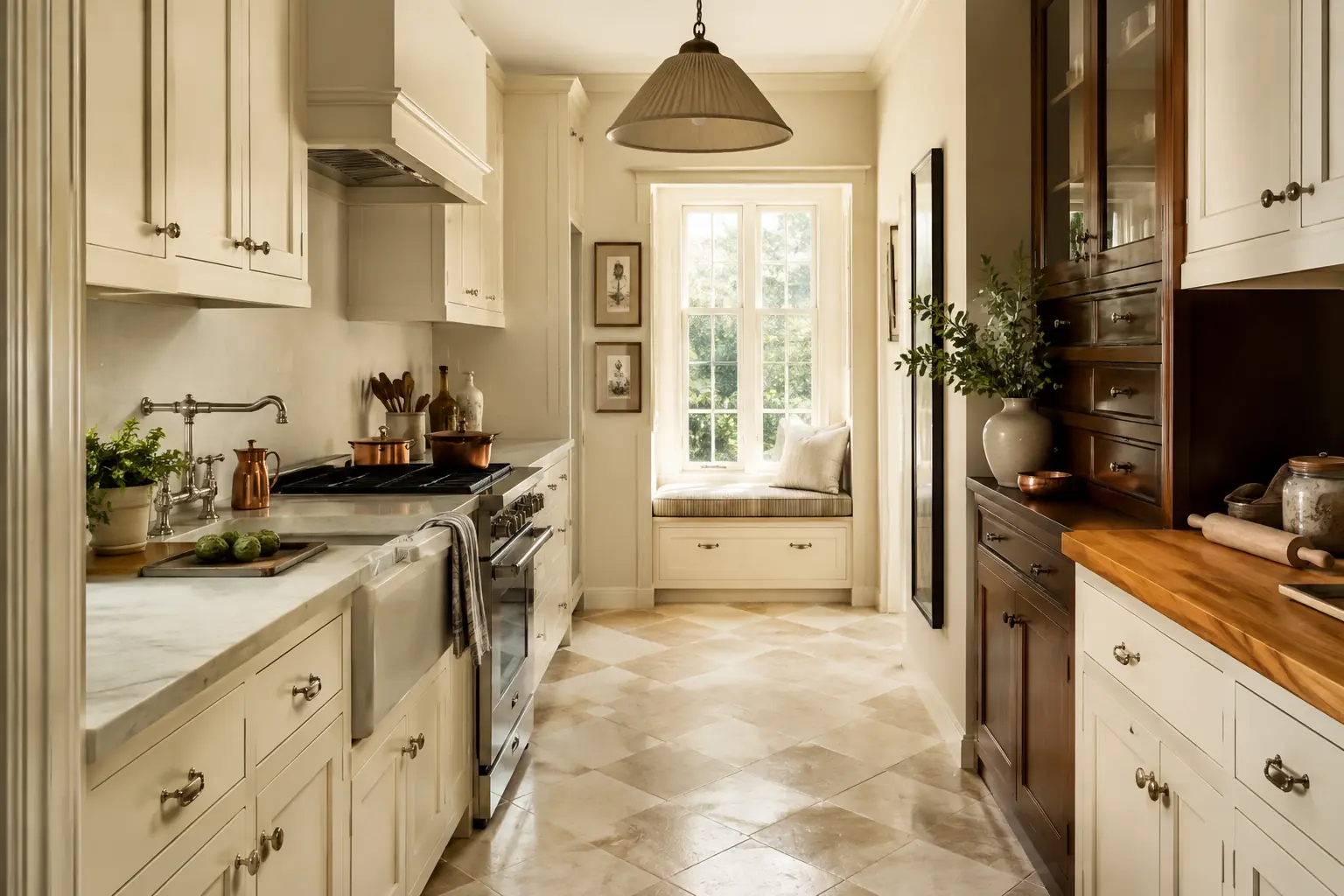 Heritage Wall Works design visualization: Dover White Kitchen