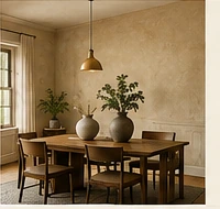 Heritage Wall Works design visualization: Terra Lime Wash Dining Room