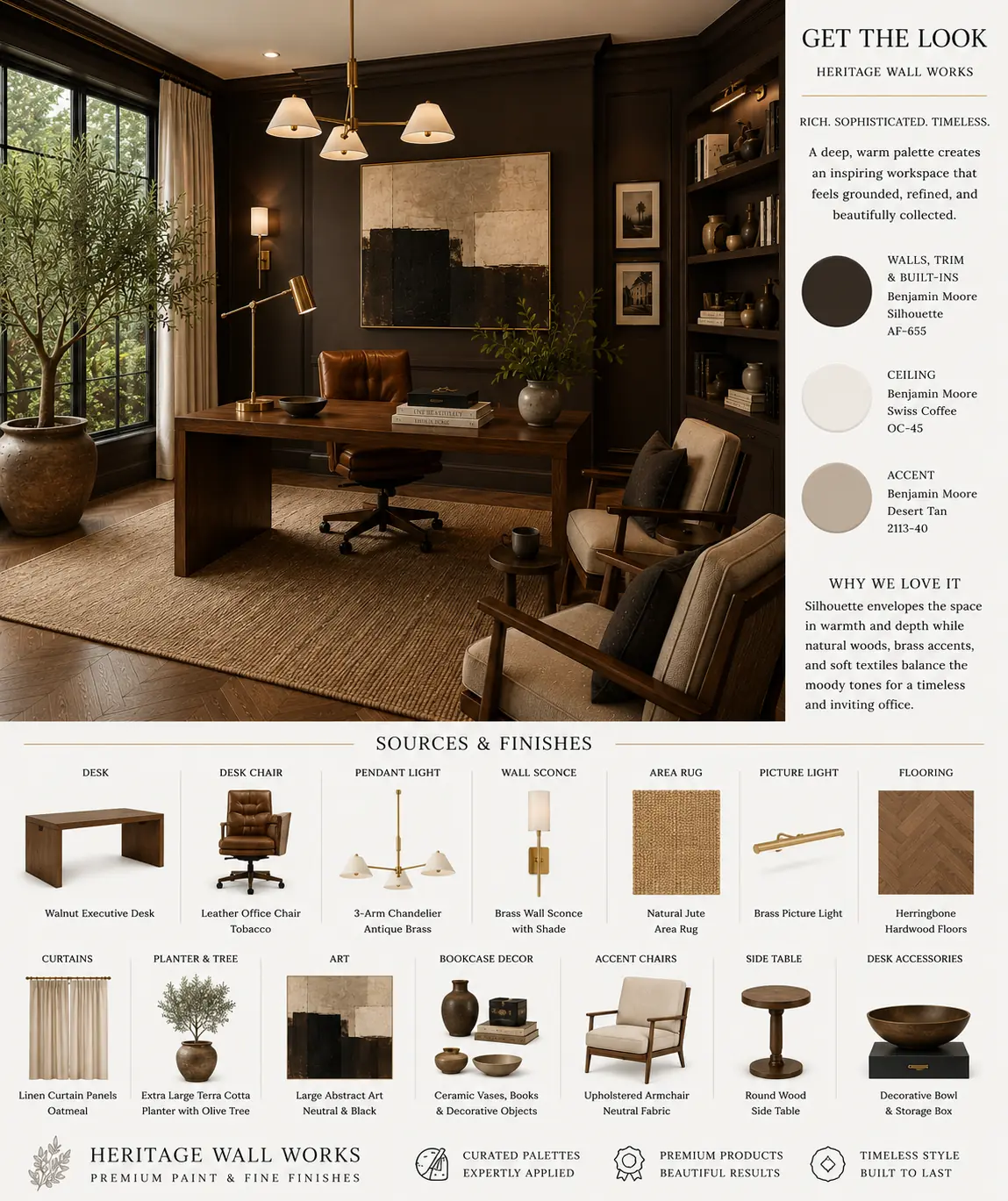 Get the Look board for Silhouette Executive Office