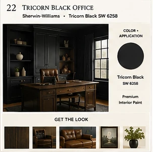 Get the Look board for Tricorn Black Office