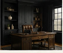 Heritage Wall Works design visualization: Tricorn Black Office