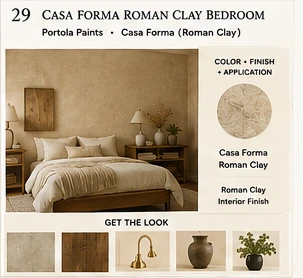 Get the Look board for Casa Forma Roman Clay Bedroom