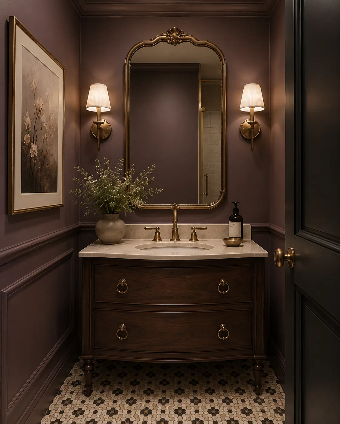 Cinnamon Slate Powder Room