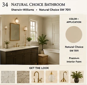 Get the Look board for Natural Choice Bathroom