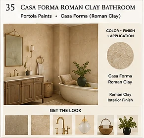Get the Look board for Casa Forma Roman Clay Bathroom