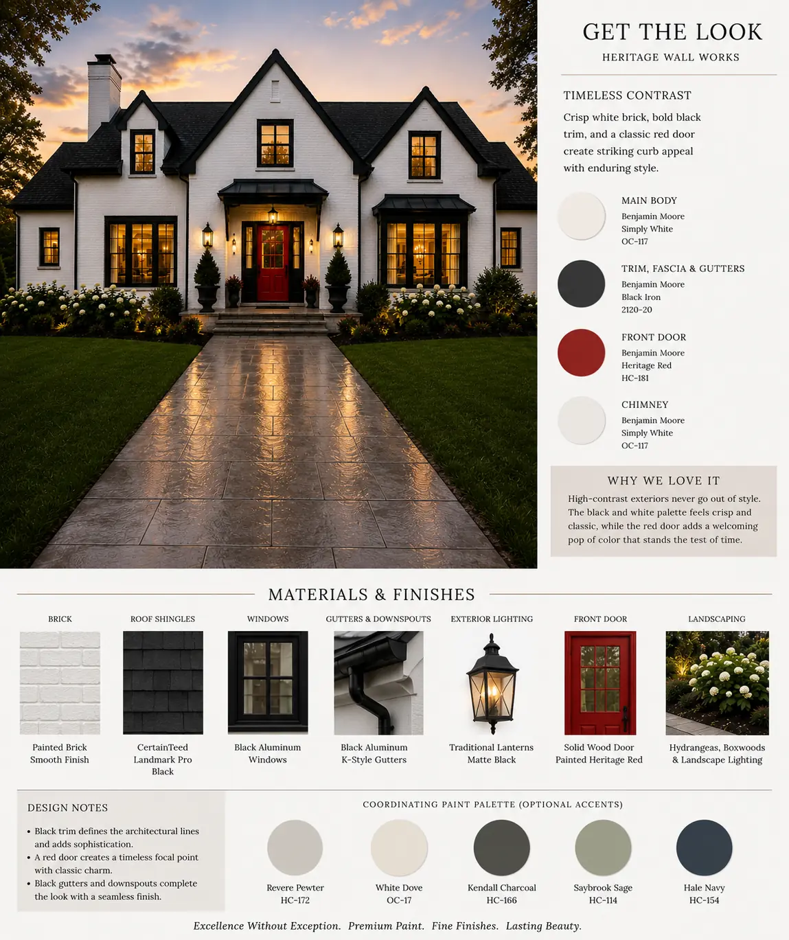 Get the Look board for Simply White Tudor Exterior