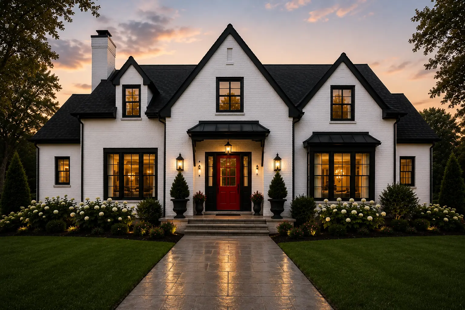 Heritage Wall Works design visualization: Simply White Tudor Exterior