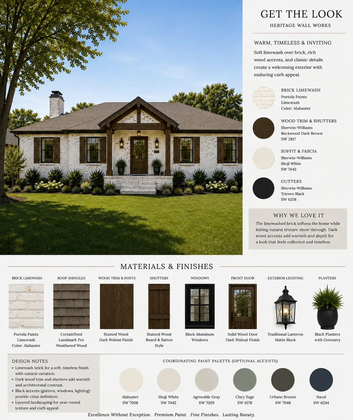 Get the Look board for Alabaster Limewash Ranch