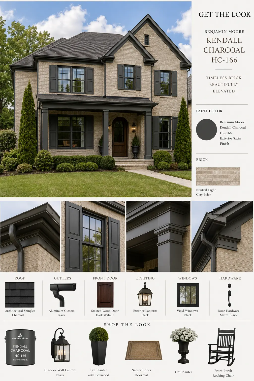 Get the Look board for Kendall Charcoal Hendersonville Exterior