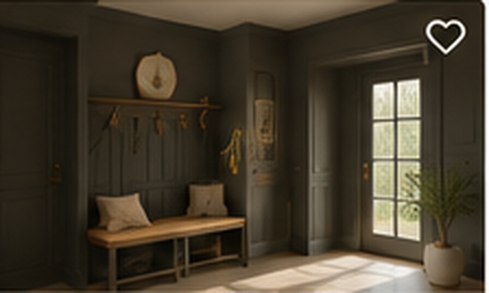 Original Heritage Wall Works design visualization inspired by Urbane Bronze SW 7048